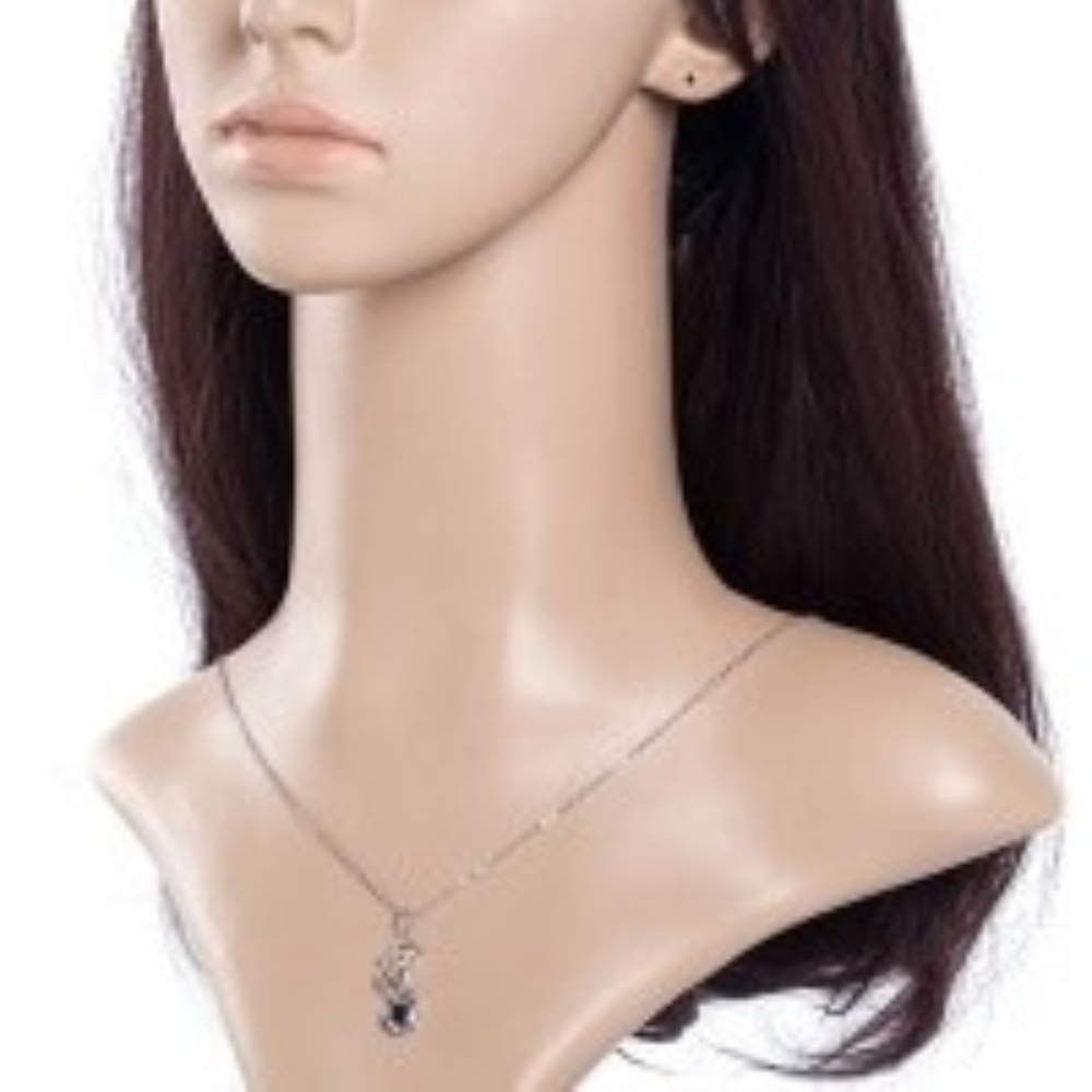 Dolphin Sapphire Jewelry Set-Necklace & Earrings - Picture 4 of 5